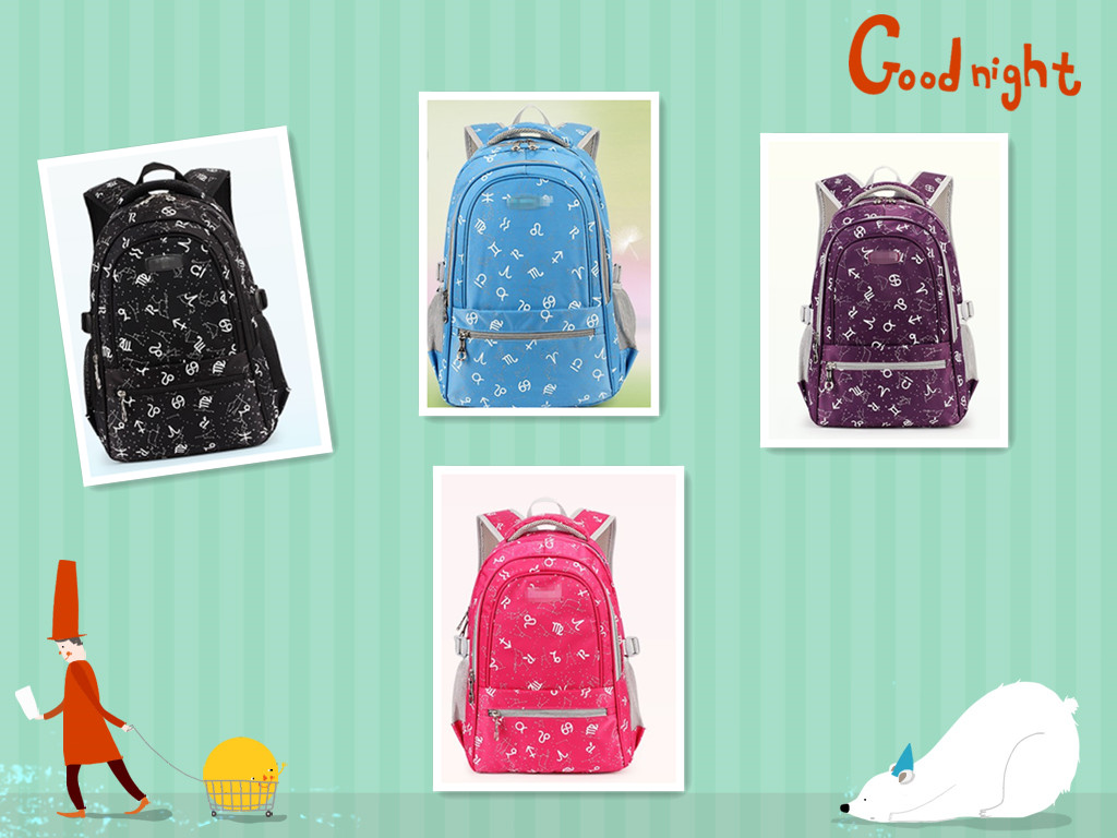 Polyester & Nylon School Bag